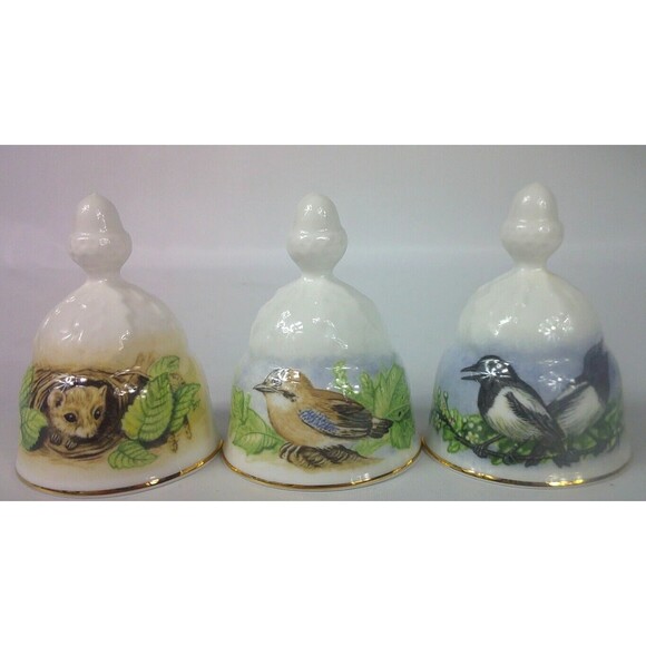 Vintage Oakley Friends of the Forest Fine Bone China Bells England Lot of 17 - Picture 16 of 16